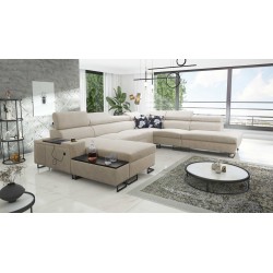 Prestige X Ecksofa mit Schlaffunktion - Weich im Griff, Freya 210.02 + Tauro 8203 | Ihre Möbel