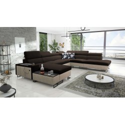 Prestige X U-shaped sofa with sleeping function - Soft to the touch, Freya 210.08 + Tauro 8203 | Your furniture