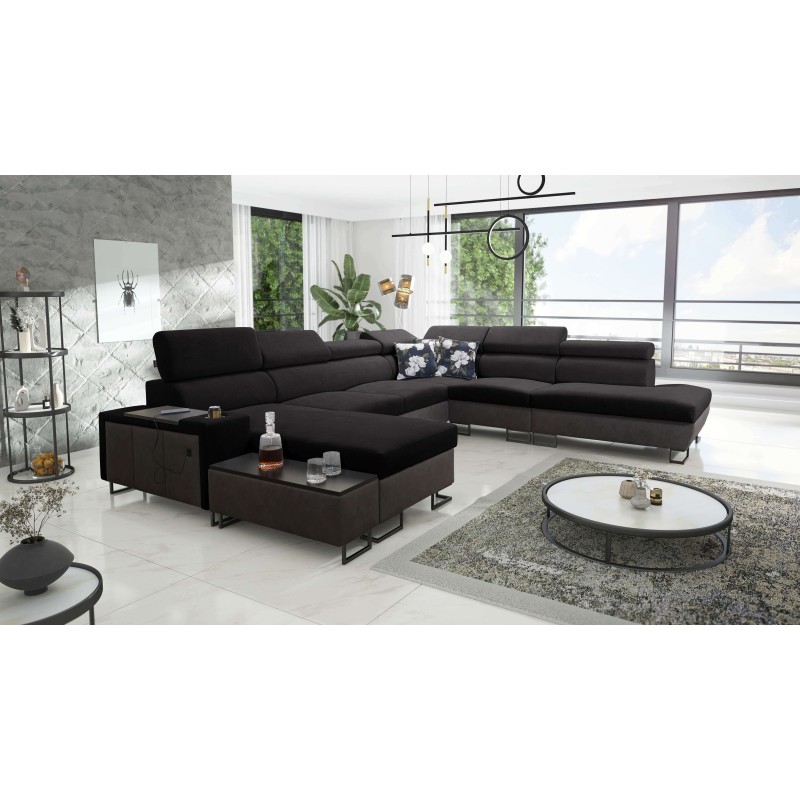 Prestige X U-shape Sofa with Sleeping Function - Soft to the Touch, Freya 210.25 + Tauro 8207 | Your Furniture