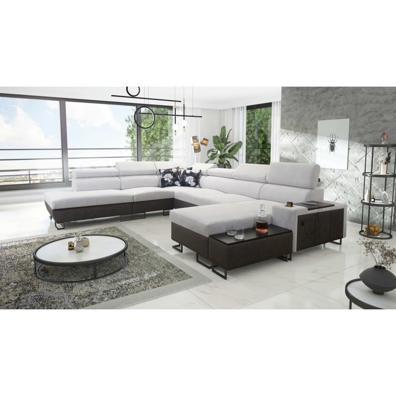 Prestige X Corner Sofa with Sleeping Function - Soft to the Touch, Freya 210.18 + Tauro 8207 | Your furniture