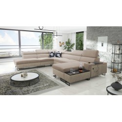 Prestige X Ecksofa mit Schlaffunktion - Weich im Griff, Freya 210.04 + Tauro 8203 | Ihre Möbel