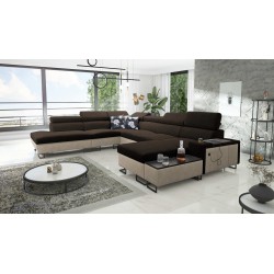 Sofá Esquinero U Prestige X con función de cama - Suave al tacto, Freya 210.08 + Tauro 8203 | Tus muebles