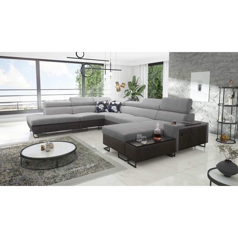 Prestige X Corner Sofa with Sleeping Function - Soft to the Touch, Freya 210.20 + Tauro 8207 | Your Furniture