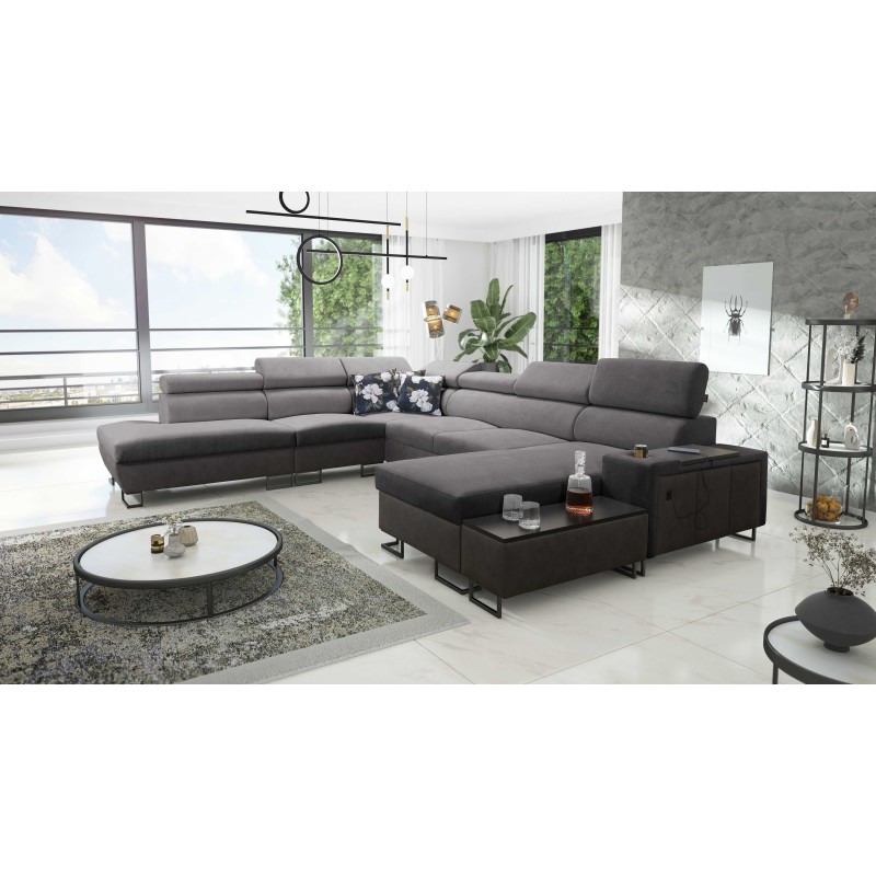 Prestige X Corner Sofa with Sleeping Function - Soft to the touch, Freya 210.23 + Tauro 8207 | Your Furniture