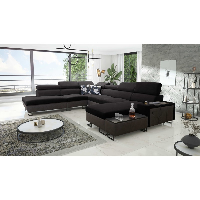 Prestige X U-shape Sofa with Sleeping Function - Soft to the Touch, Freya 210.25 + Tauro 8207 | Your Furniture