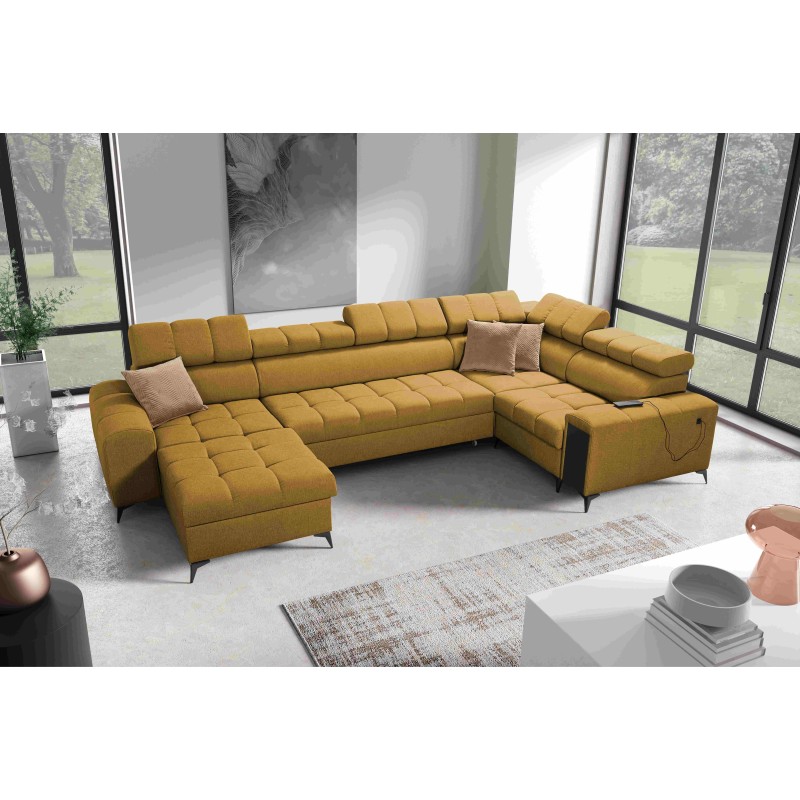 pMeta Title: Sofá Esquinero Venna IV Mini con función de cama y puerto USB - ideal para tu sala de estar | [Nazwa Sklepu]/p