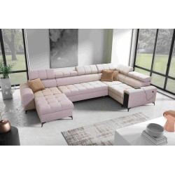 Sofá esquinero en forma de U Venna IV Maxi con función para dormir y puerto USB - Elegancia y Comodidad en tu Sala de Estar.