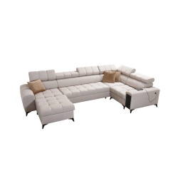 The U-shaped Venna IV Maxi corner sofa with a sleeping function and USB port - Elegance and Comfort in Your Living Room