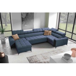U-förmiges Ecksofa Venna IV Maxi mit Schlaffunktion und USB-Anschluss - Eleganz und Komfort in Ihrem Wohnzimmer