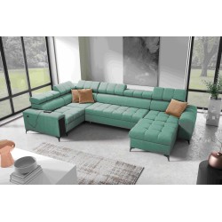 The U-shaped Venna IV Maxi corner sofa with a sleeping function and USB port - Elegance and Comfort in Your Living Room