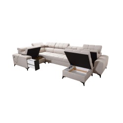 The U-shaped Venna IV Maxi corner sofa with a sleeping function and USB port - Elegance and Comfort in Your Living Room