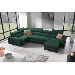 U-förmiges Ecksofa Venna IV Maxi mit Schlaffunktion und USB-Anschluss - Eleganz und Komfort in Ihrem Wohnzimmer