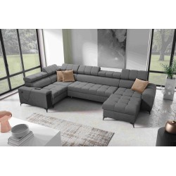 Sofá esquinero en forma de U Venna IV Maxi con función para dormir y puerto USB - Elegancia y Comodidad en tu Sala de Estar.