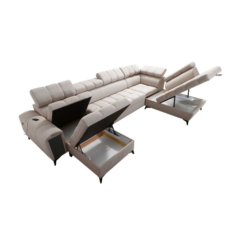 Sofá en forma de U Venna VI con función para dormir | Muebles para Ti