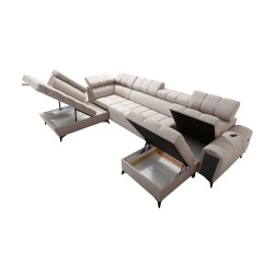 Sofá en forma de U Venna VI con función para dormir | Muebles para Ti