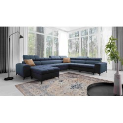 U-shaped Venna VIII sectional sofa with a sleeping function and USB port - Plush, Avra 14