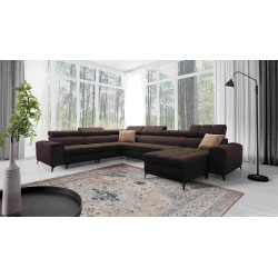 U-shaped corner sofa Venna VIII with sleeping function and USB port - Plush, Avra 6