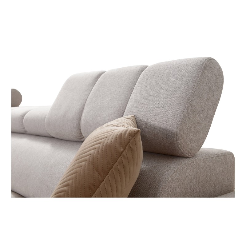 U-förmiges Sofa Venna VIII mit Schlaffunktion und USB-Anschluss - Plüsch, Avra 12