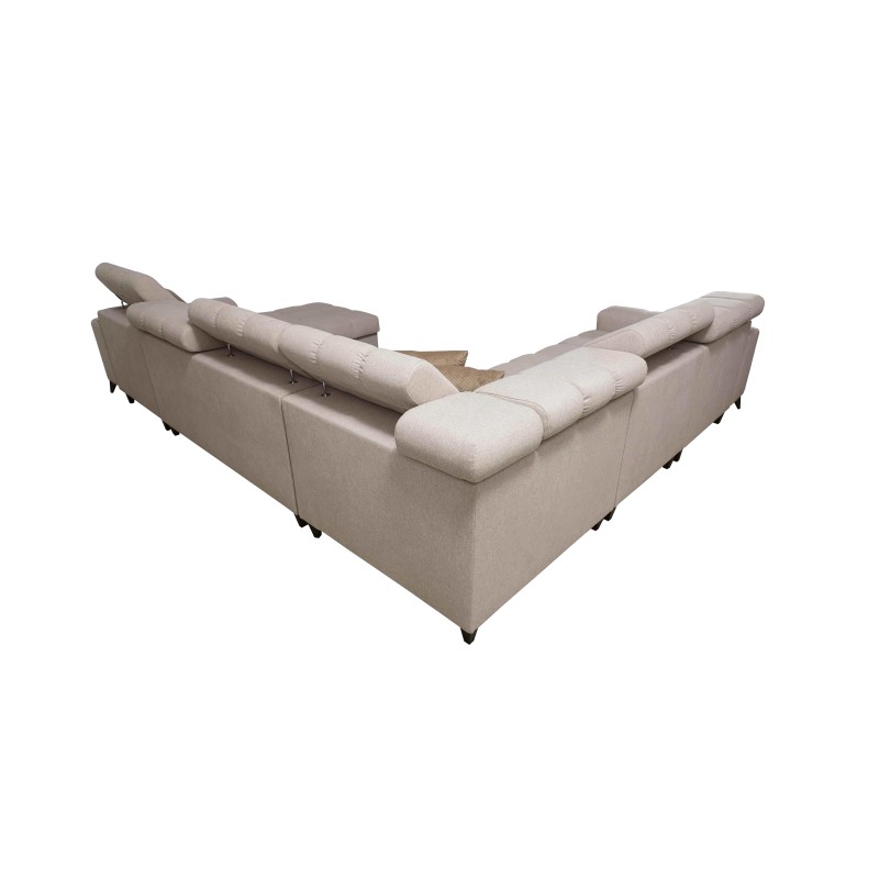 U-shaped Venna VIII sectional sofa with a sleeping function and USB port - Plush, Avra 17