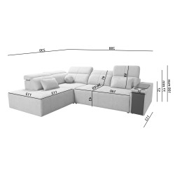 Ecksofa Milano VII mit Schlaffunktion | Elegantes Möbelstück für Ihr Wohnzimmer