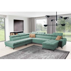 Sofá esquinero en forma de U Venna X con función de cama - Un mueble excepcional y funcional | [NAZWA SKLEPU]