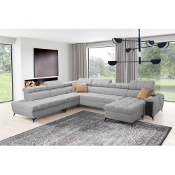 Sofá esquinero en forma de U Venna X con función de cama - Un mueble excepcional y funcional | [NAZWA SKLEPU]