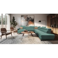 bMeta Title:/b Venna XIII Corner Sofa with Sleeping Function Plush, Avra 11 | Unique, Functional, and Stylish Furniture