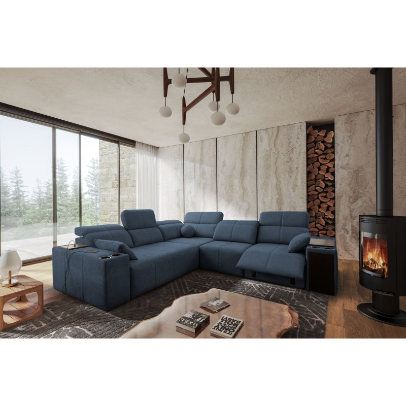 Milano III Mix Corner Sofa with Sleeping Function (Weave, Verita 76) | Your Living Room Full of Comfort
