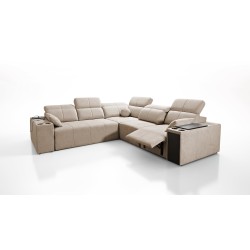 Milano III Mix Corner Sofa with Sleeping Function (Weave, Verita 76) | Your Living Room Full of Comfort