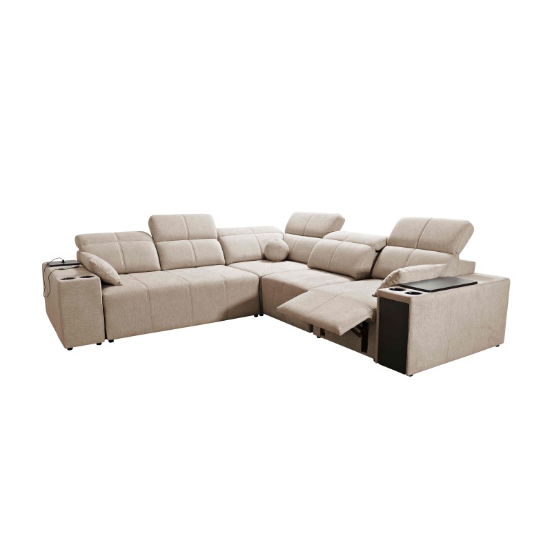 Milano III Mix Corner Sofa with Sleeping Function (Weave, Verita 75) | Your Living Room Full of Comfort