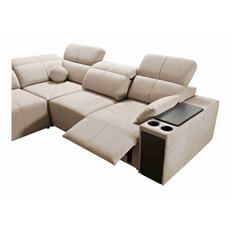 Milano III Mix Corner Sofa with Sleeping Function (Weave, Verita 75) | Your Living Room Full of Comfort