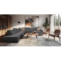 bMeta Title:/b Corner Sofa Venna XIII with Sleeping Function Plush, Avra 17 | Unique, Functional, and Stylish Furniture