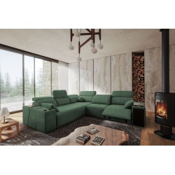Milano III Mix Corner Sofa with Sleeping Function (Weave, Verita 75) | Your Living Room Full of Comfort