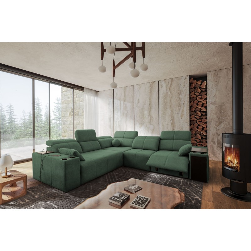 Milano III Mix Corner Sofa with Sleeping Function (Weave, Verita 75) | Your Living Room Full of Comfort