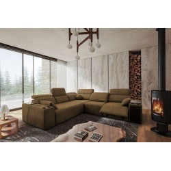 Milano III Mix Corner Sofa with Sleeping Function (Woven Fabric, Verita 28) | Your Living Room Full of Comfort