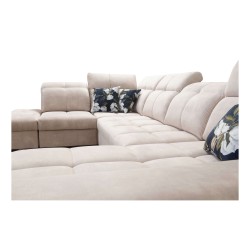 Ascot VI Corner Sofa with Sleeping Function, USB Port, and Adjustable Headrests | Furniture
