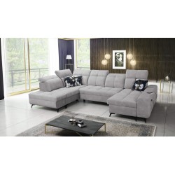 Esquina Ascot VI con función de cama, puerto USB y reposacabezas ajustables | Muebles