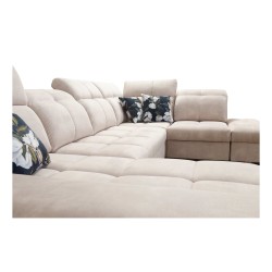 Ascot VI Corner Sofa with Sleeping Function, USB Port, and Adjustable Headrests | Furniture