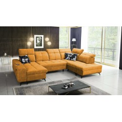 Ecksofa Ascot VI mit Schlaffunktion, USB-Anschluss und verstellbaren Kopfstützen | Möbel