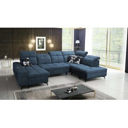 Ascot VI Corner Sofa with Sleeping Function, USB Port, and Adjustable Headrests | Furniture