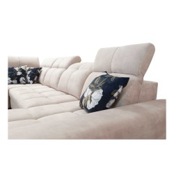 U-förmiges Ecksofa Ascot VIII mit Schlaffunktion | Samtstoff, Wave 14