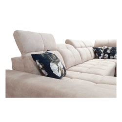 Ecksofa in U-Form Ascot VIII mit Schlaffunktion | Samtstoff, Wave 15