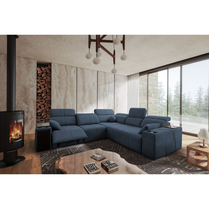 Milano III Mix Corner Sofa with Sleeping Function (Weave, Verita 76) | Your Living Room Full of Comfort