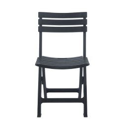 Conjunto de mesa plegable + 2 sillas (negro)