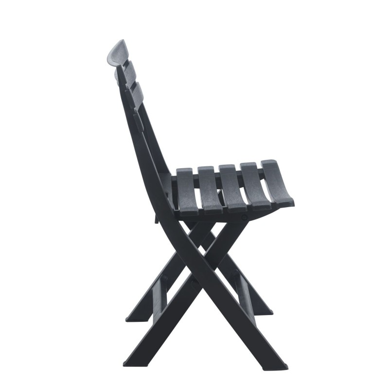 Set Klapptisch + 2 Stühle (schwarz)