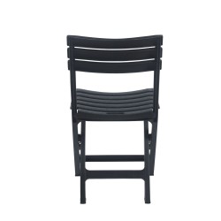 Conjunto de mesa plegable + 2 sillas (negro)