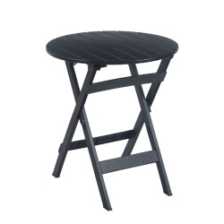 Set of folding table + 2 chairs (black)