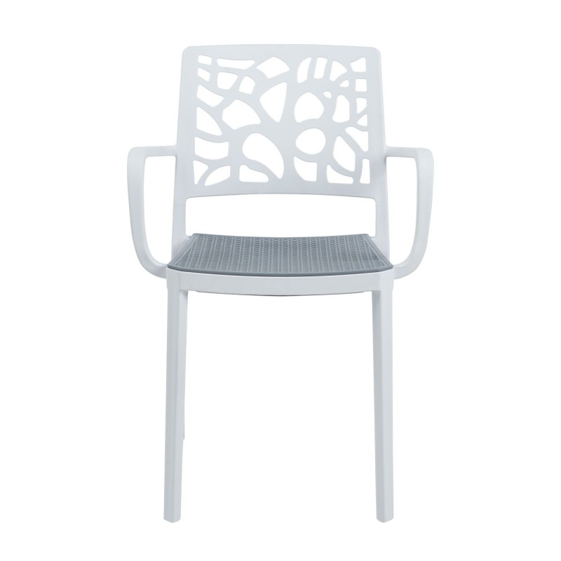 Silla (blanca con asiento gris)