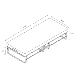 Cama plegable con colchón 78x190