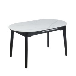 Mesa extensible (mármol blanco) 140(180)x85